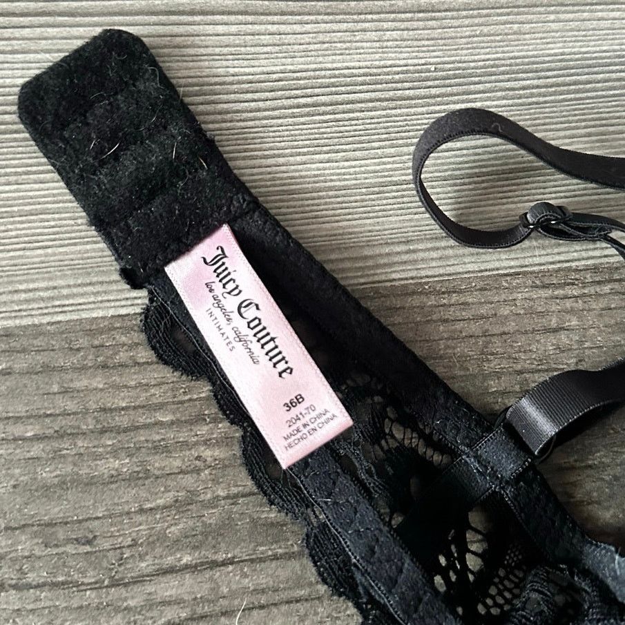 Juicy Couture juicy couture black floral lace bra Size ONE SIZE - 4 Thumbnail