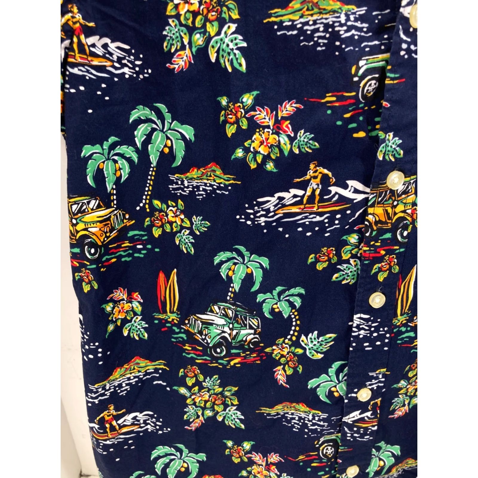 Gap Gap Hawaiian Shirt Mens Medium Blue Palm Tree Graphic Standard Fit Short Sleeve Size US M / EU 48-50 / 2 - 7 Thumbnail
