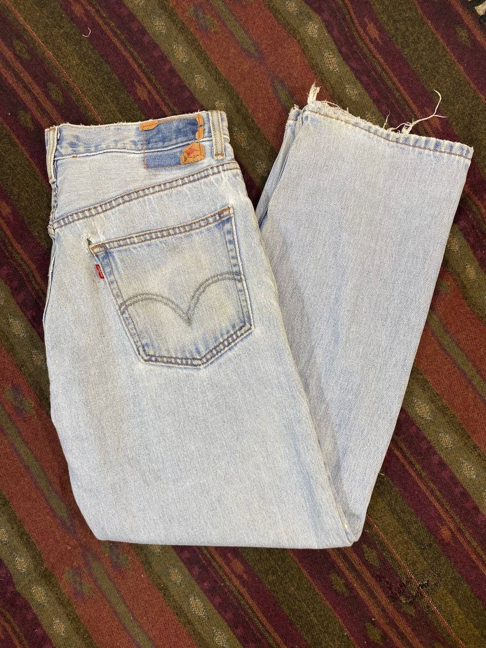 Levi's vintage levis 505 paint splatter denim nice design Size US 34 / EU 50 - 2 Thumbnail