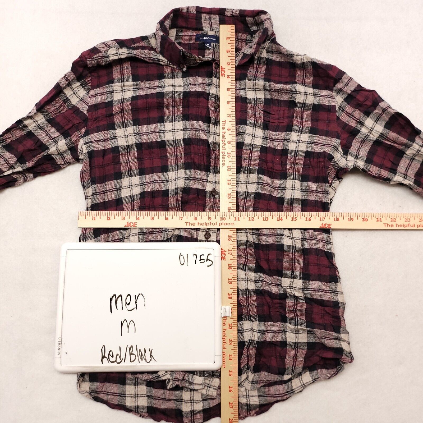 Croft & Barrow Croft & Barrow Tartan Flannel Button Up Shirt Men Size M Red Size US M / EU 48-50 / 2 - 5 Thumbnail