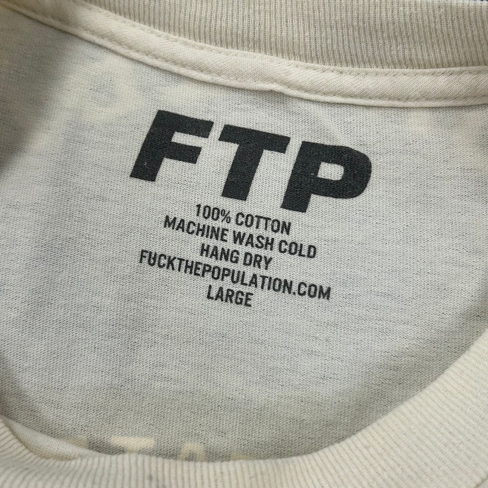 Fuck The Population FTP Depression Mentally Unstable Tee T Shirt Size Large L B4 Size US L / EU 52-54 / 3 - 4 Thumbnail