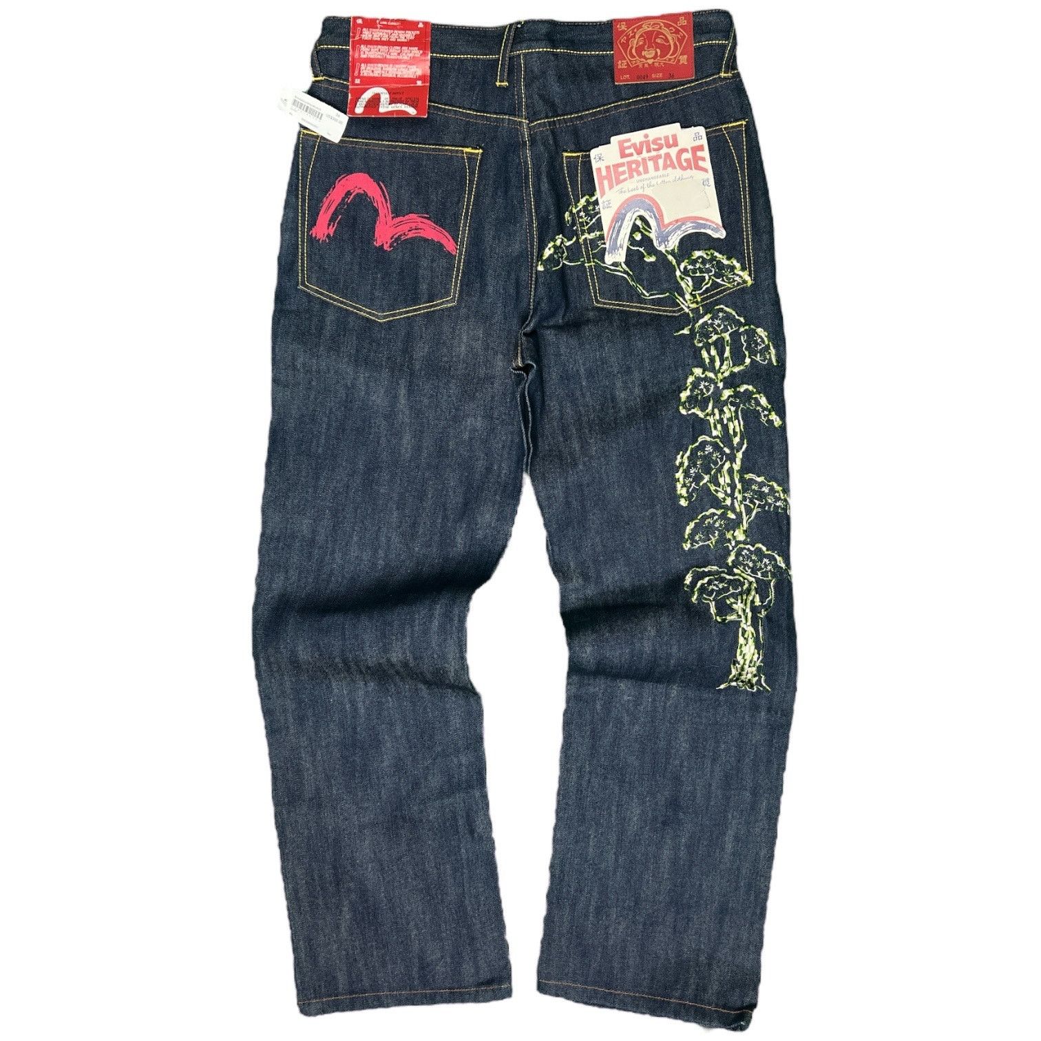 image of Vintage Evisu Bonsai Tree Jeans in Blue, Men's (Size 36)