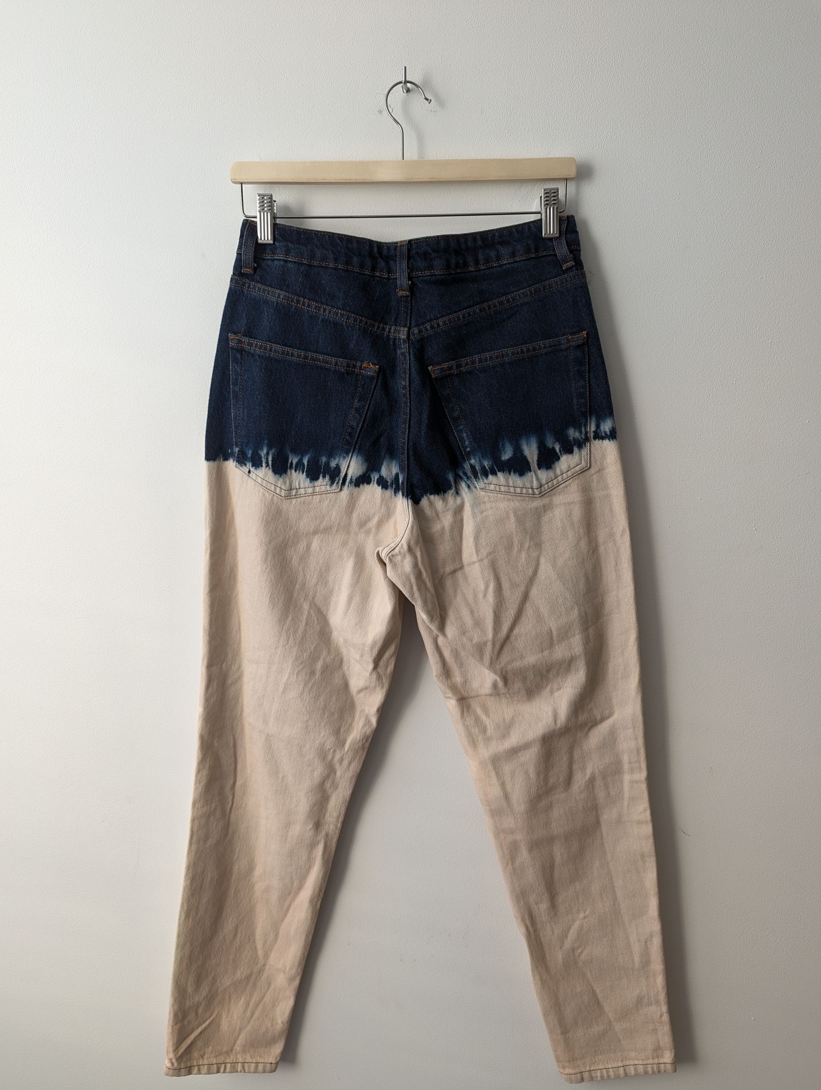 Topshop Topshop Mom Jeans Dip Dye Two Tone Denim Size 28" / US 6 / IT 42 - 7 Thumbnail