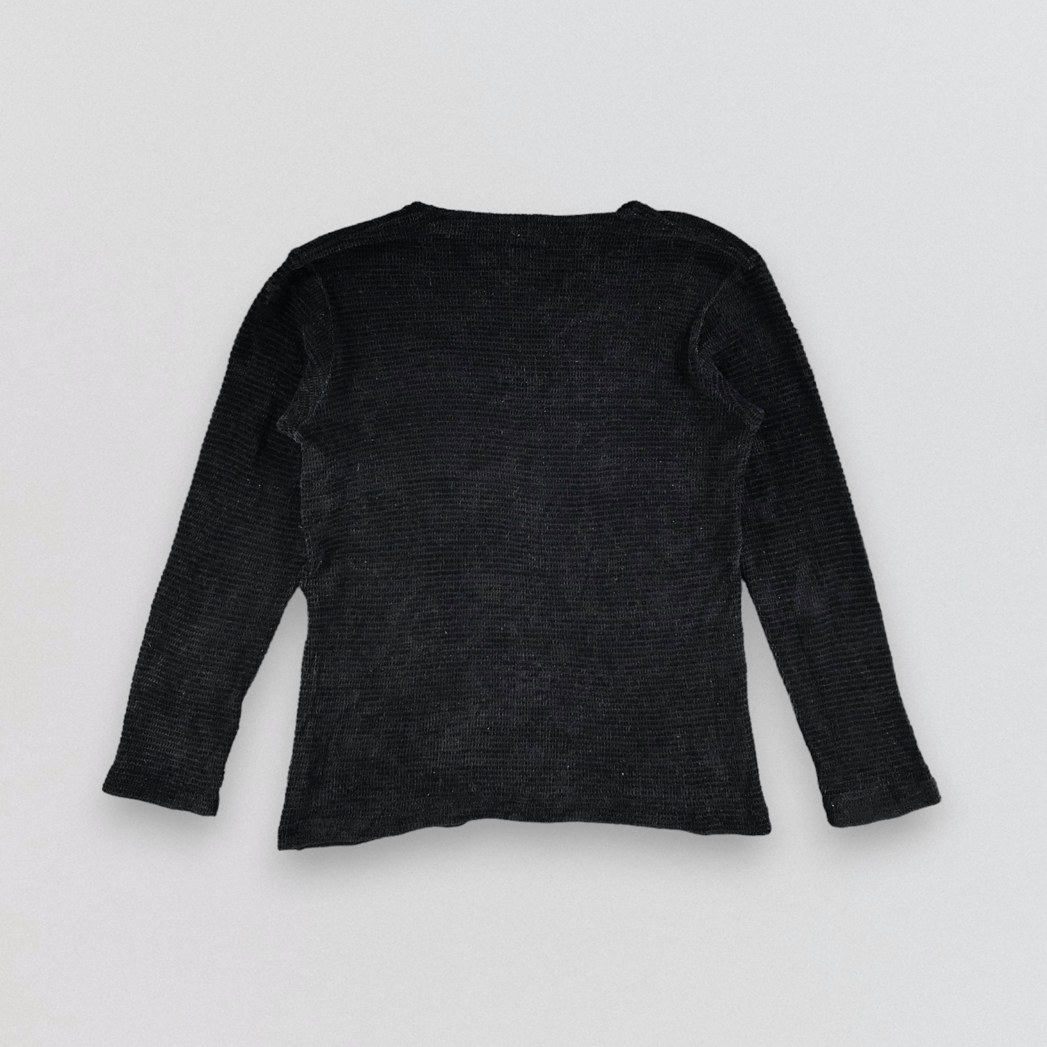 Beams Plus Faded Black Knit Beams Mesh Sweatshirt F318 Size US M / EU 48-50 / 2 - 2 Thumbnail