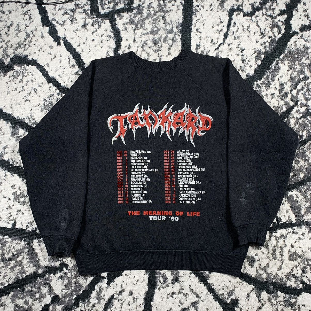 Band Tees Vintage 1990 Tankard Space Brew Tour Crewneck Metal Rare 90s Size US M / EU 48-50 / 2 - 2 Thumbnail