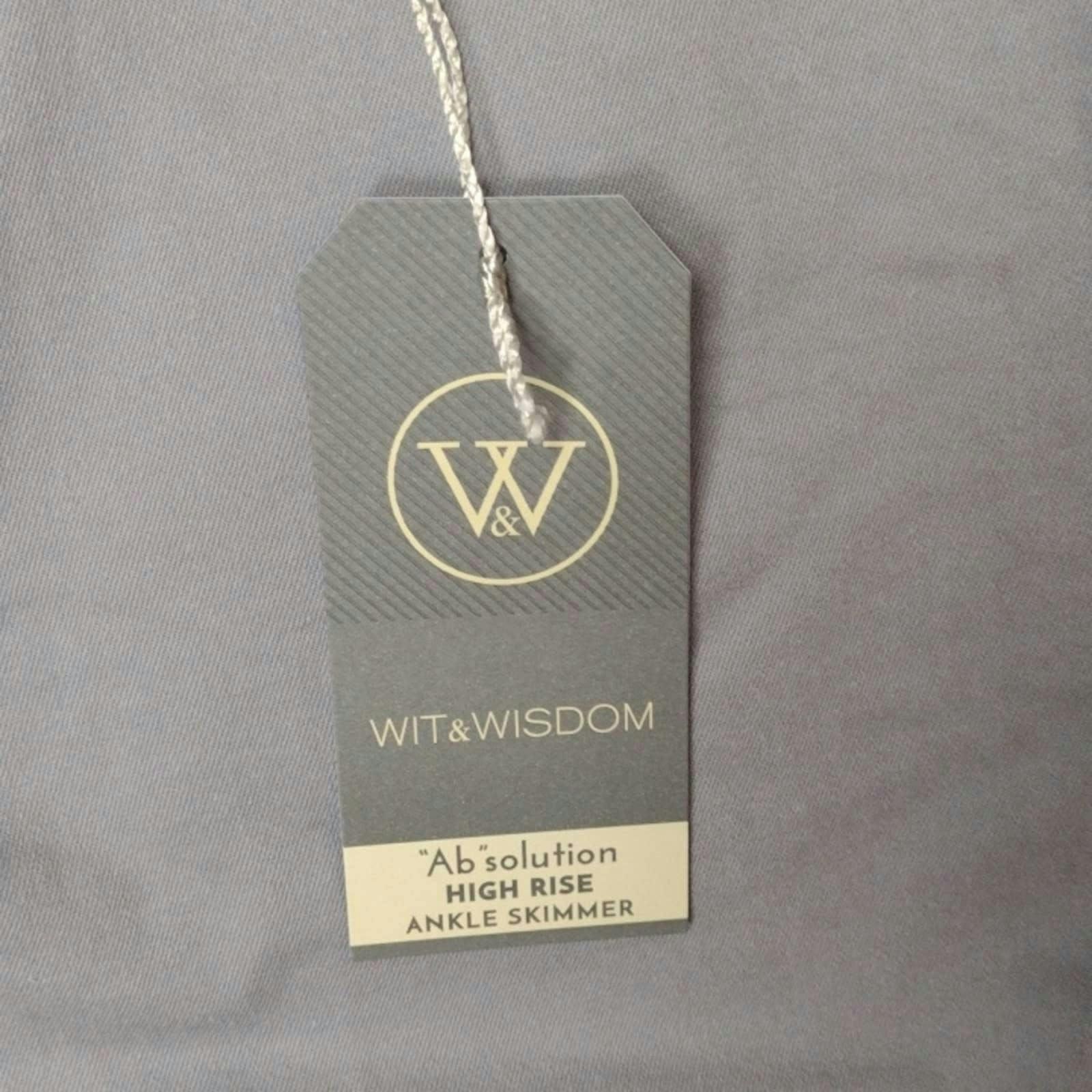 The Unbranded Brand Wit & wisdom gray high rise ankle skimmer pants size 8 Size 30" / US 8 / IT 44 - 3 Thumbnail
