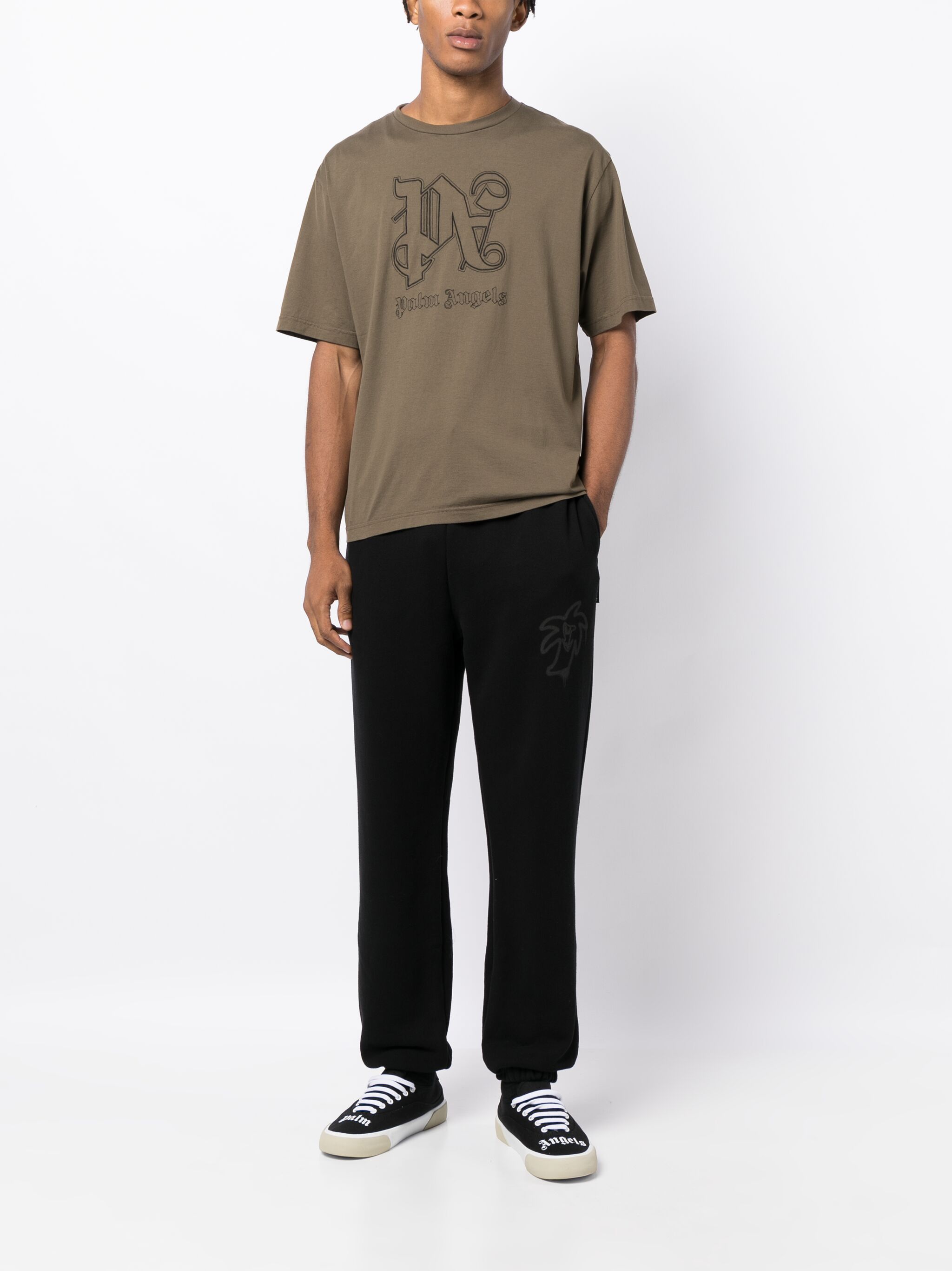 Palm Angels o1in1s1024 Q:1 / "Hunter" Classic Sweatpants & Jogger Black Size US 32 / EU 48 - 2 Thumbnail
