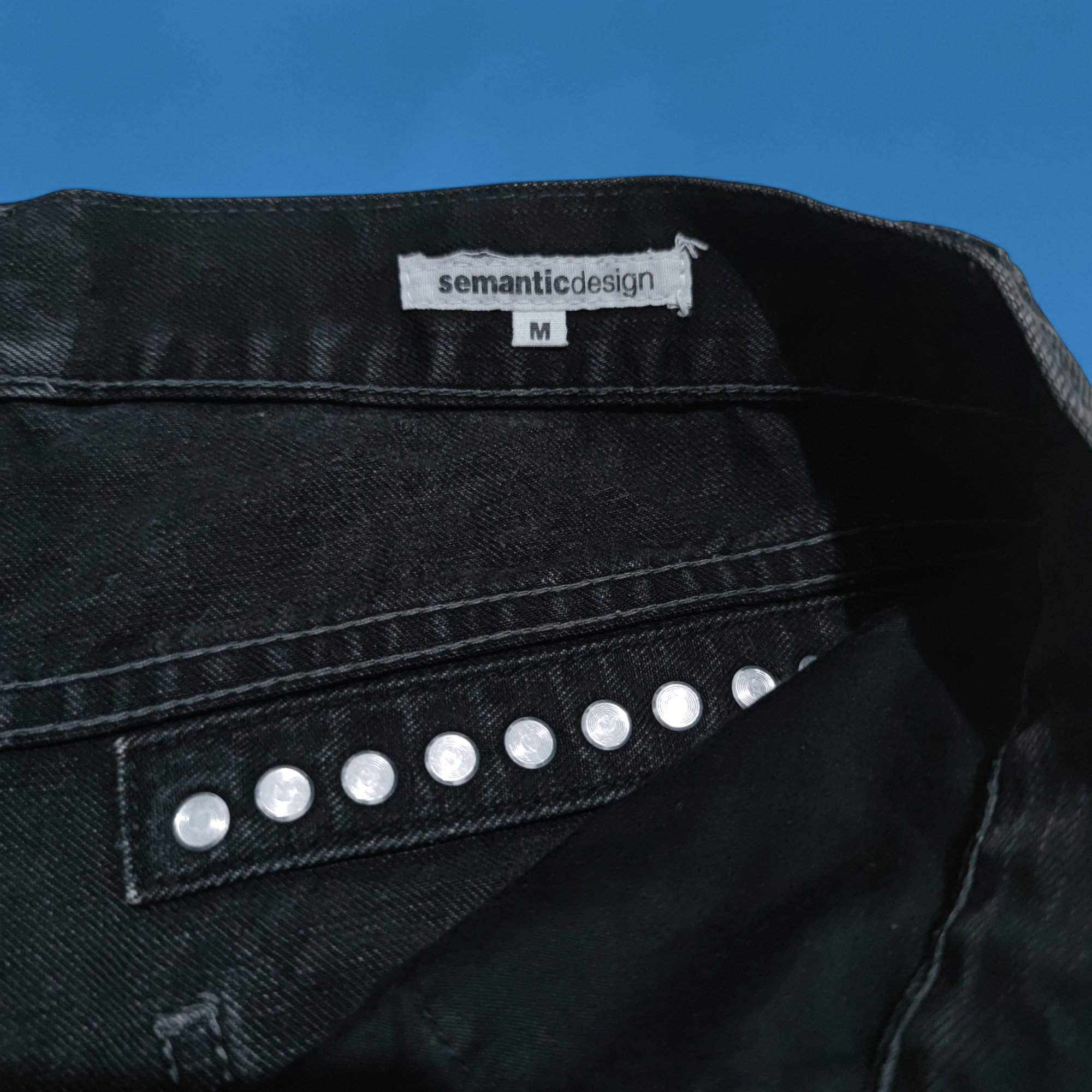 semanticdesign Semantic Design Studded Denim Short Pants Size US 31 - 9 Thumbnail