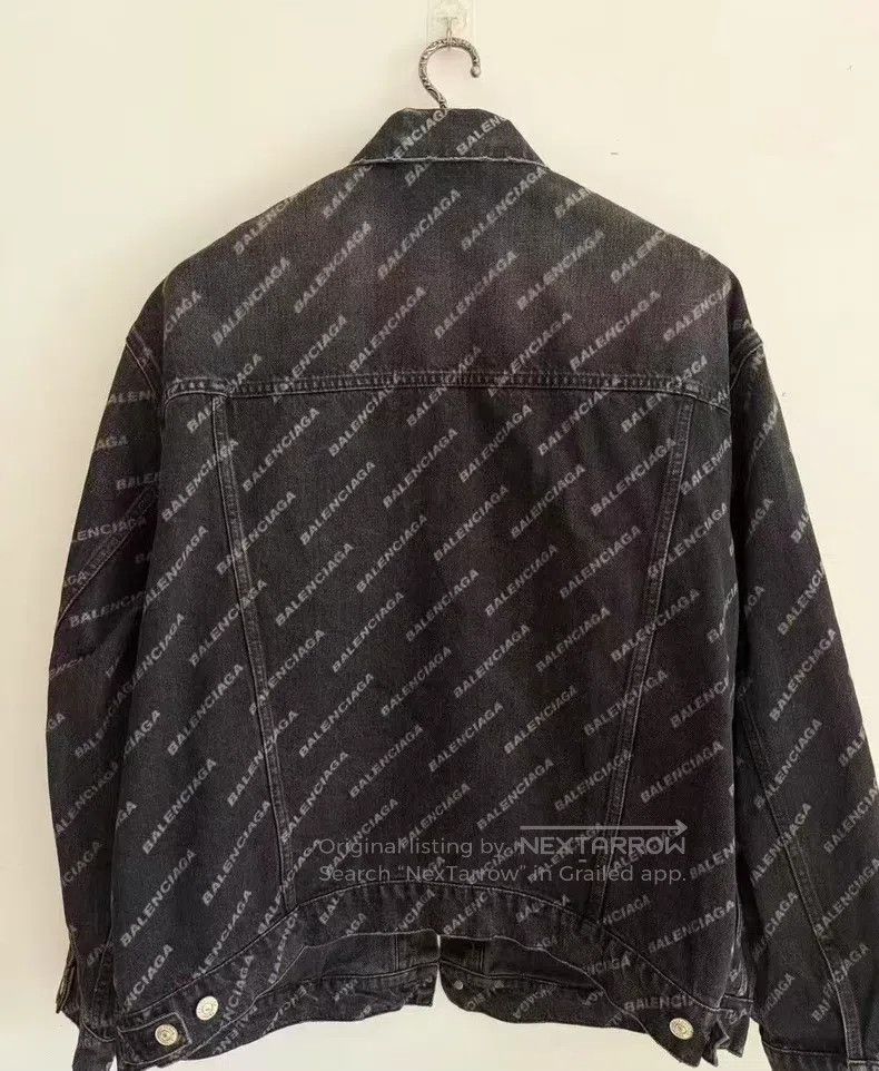 Balenciaga Balenciaga Logo Printed Denim Jacket with Bulletproof Vest Size US S / EU 44-46 / 1 - 2 Thumbnail