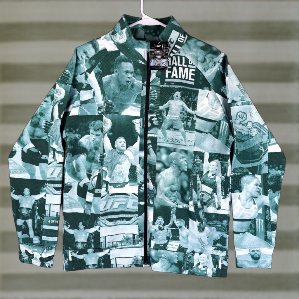 UFC UFC Sweatshirt Mens Small Green Fleece All Over Print AOP 1/4 Zip Pullover Hall Of Fame New Size US S / EU 44-46 / 1 - 1 Thumbnail