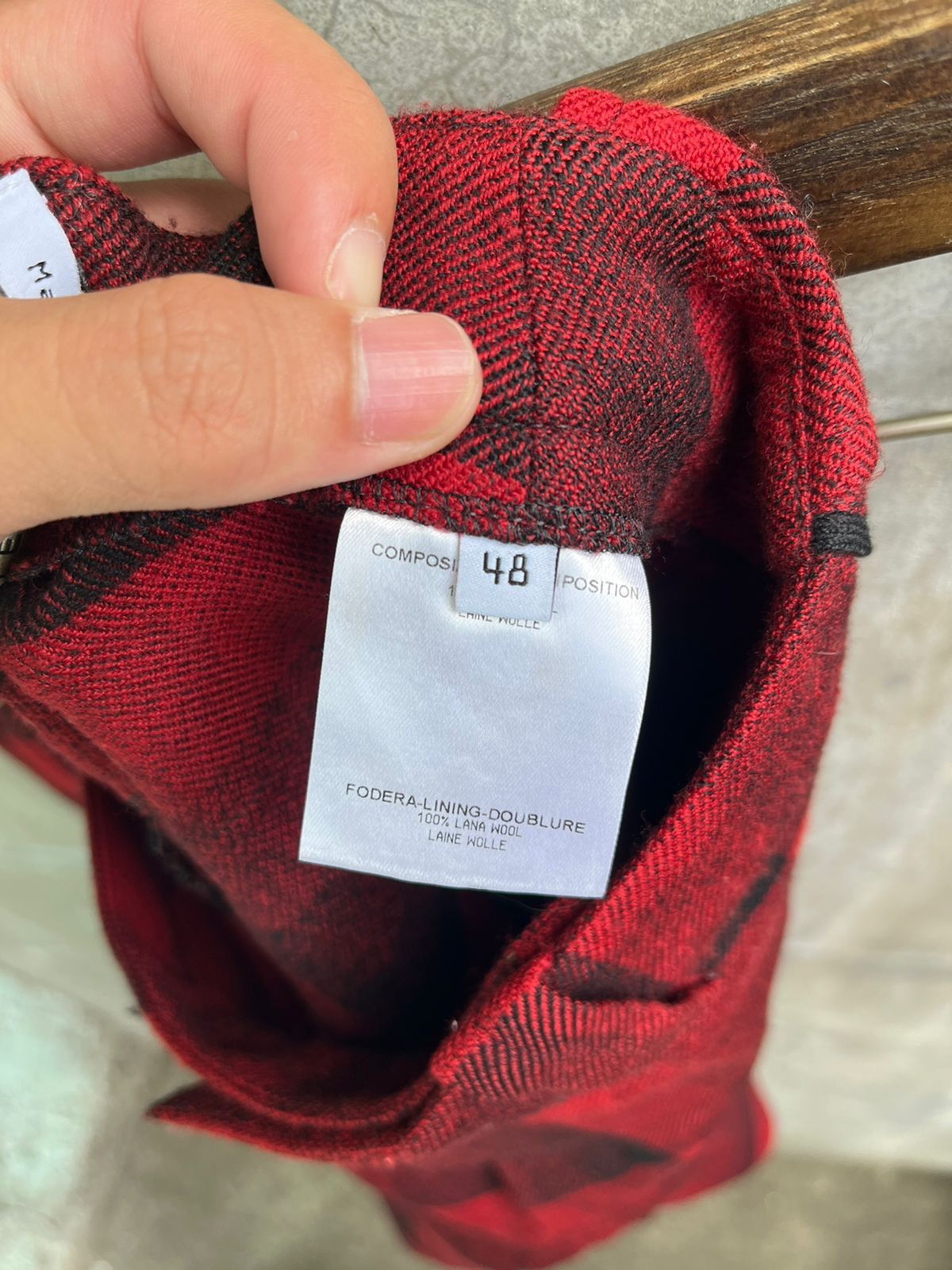 Balenciaga Plaid Wool Pants Size US 33 - 4 Thumbnail