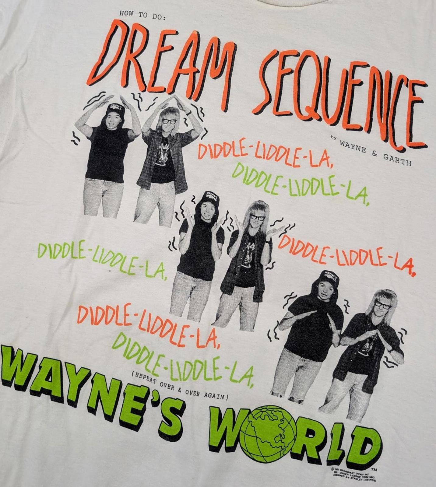 Fruit Of The Loom Vintage 90s Wayne's World Dream Sequence SNL T-shirt Size US XL / EU 56 / 4 - 2 Thumbnail