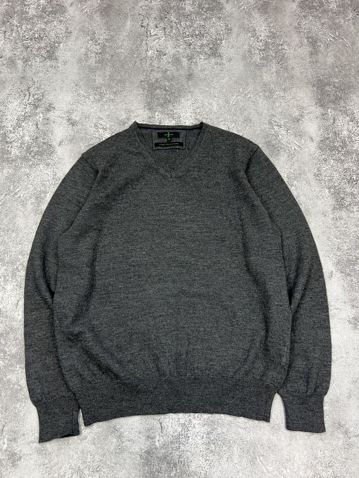 Jasper Conran Jasper Conran Merino Wool Sweater V-Neck Size US M / EU 48-50 / 2 - 1 Thumbnail