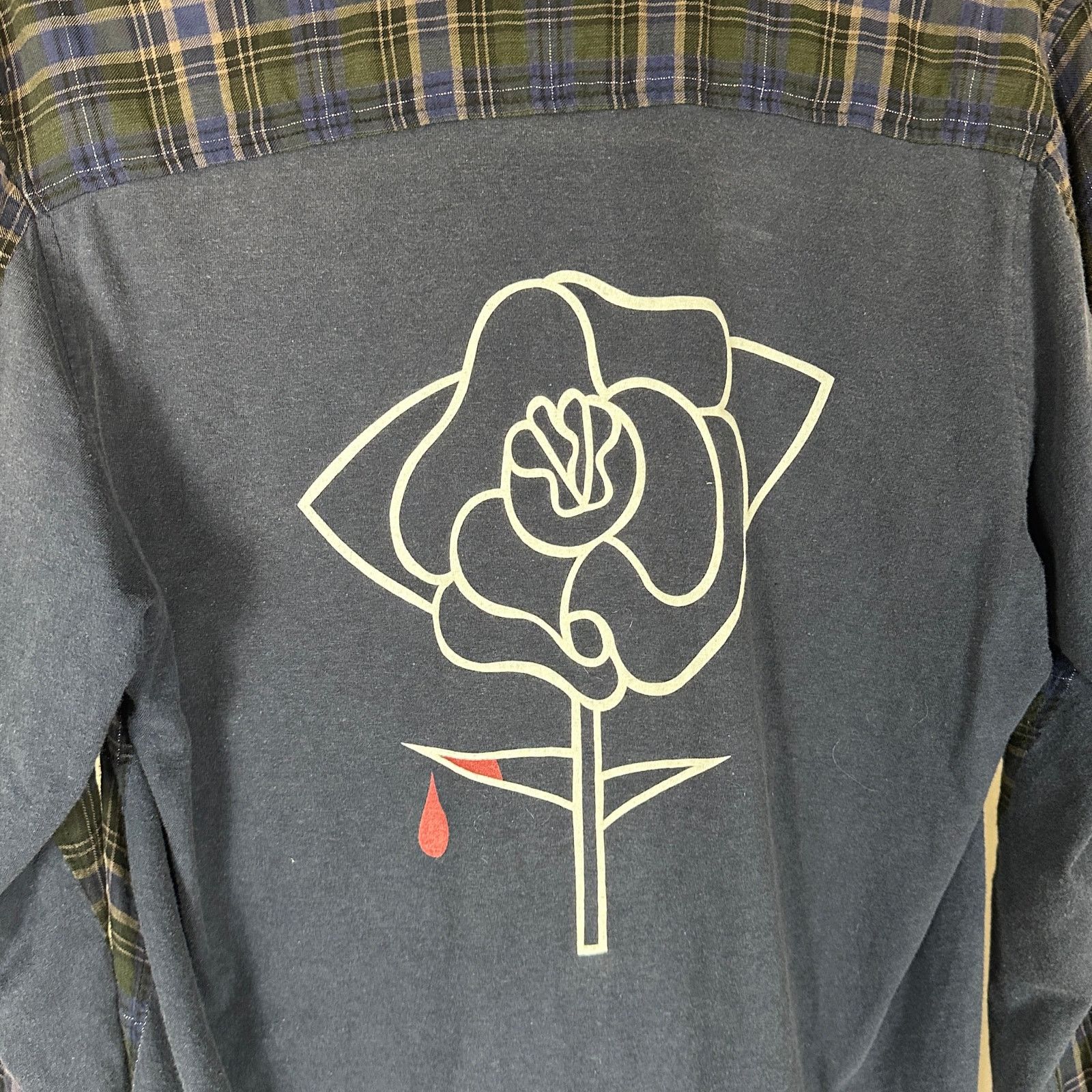 Undercover S/S07 Hybrid Bleeding Rose Flannel Shirt Size US M / EU 48-50 / 2 - 6 Thumbnail