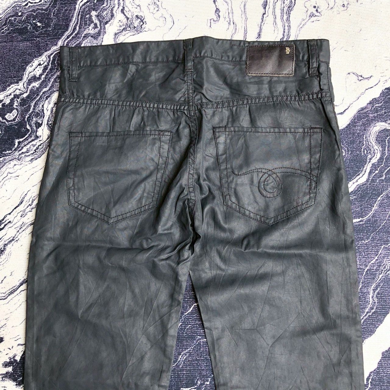 R13 R13 Waxed Droopy Skinny Jeans Made in Italy Size 26/Waist33” Size 33" - 5 Thumbnail