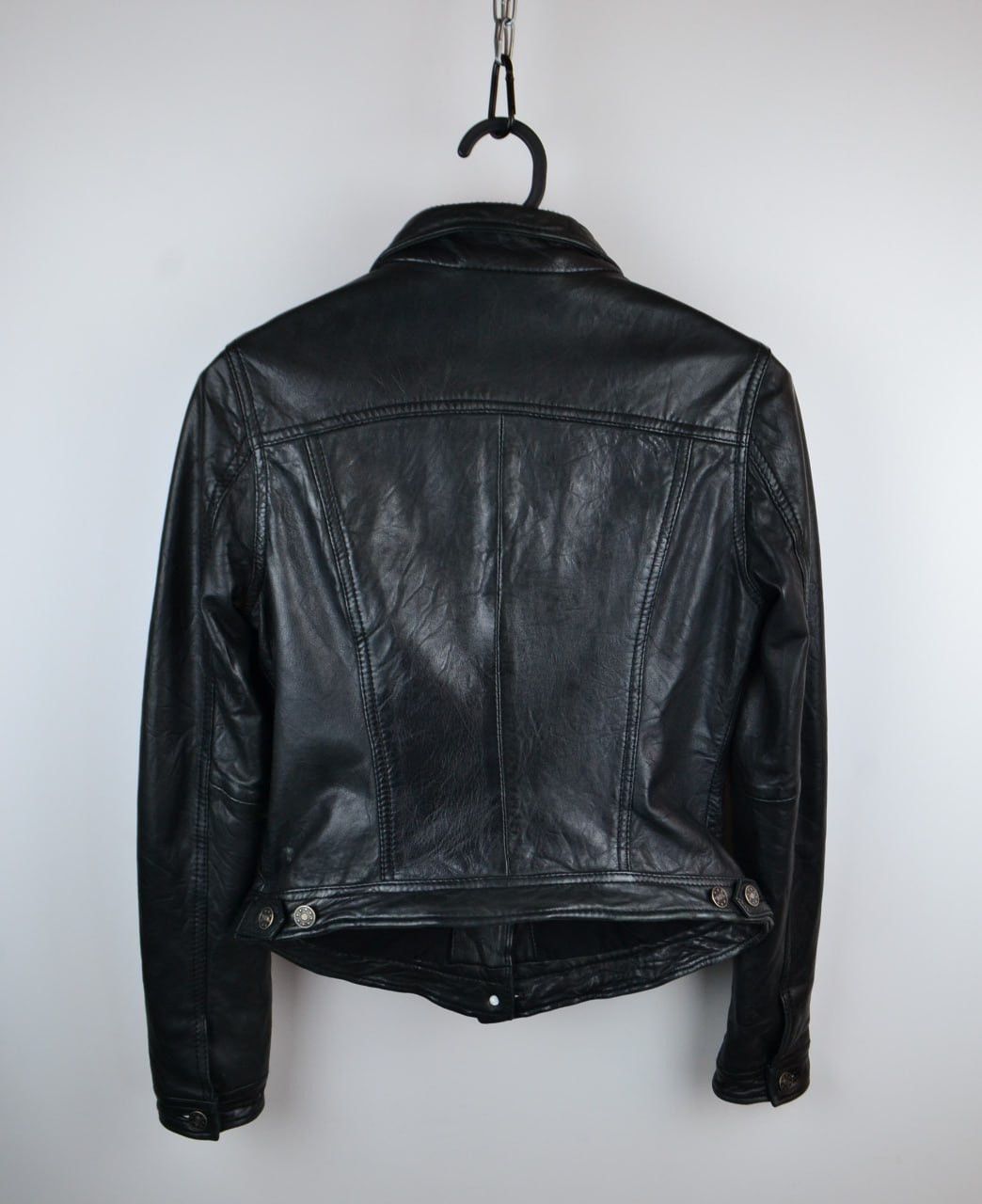 Muubaa Muubaa Lamb Leather Biker Jacket Women's Size UK 10 Black Size S / US 4 / IT 40 - 6 Thumbnail
