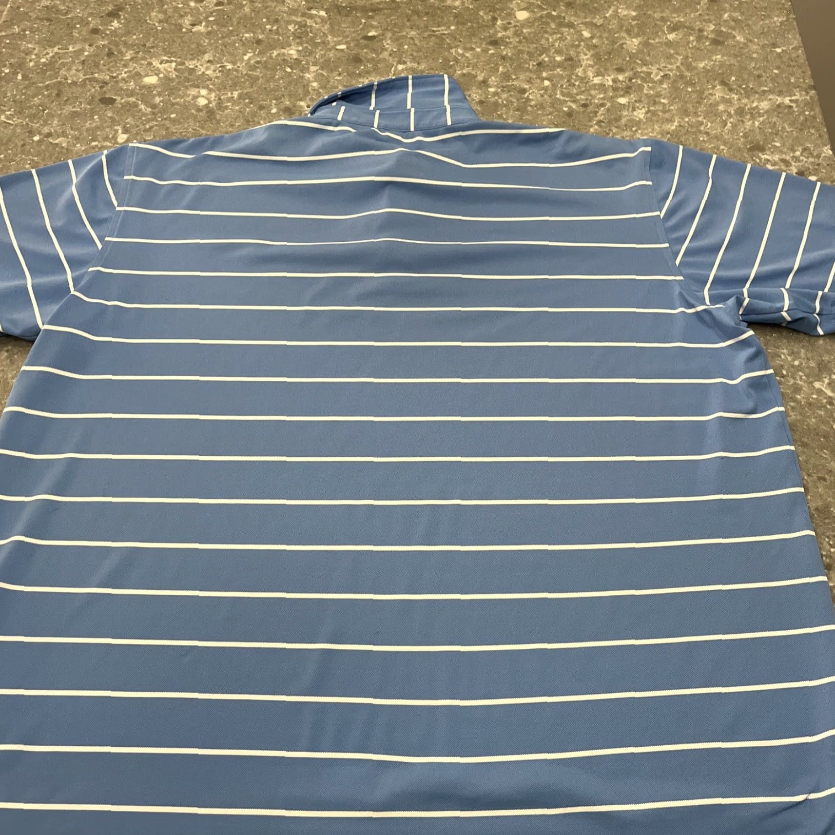 Peter Millar Peter Millar Polo Summer Comfort Mens XL Blue Striped Golf Course Logo Top Size US XL / EU 56 / 4 - 6 Thumbnail