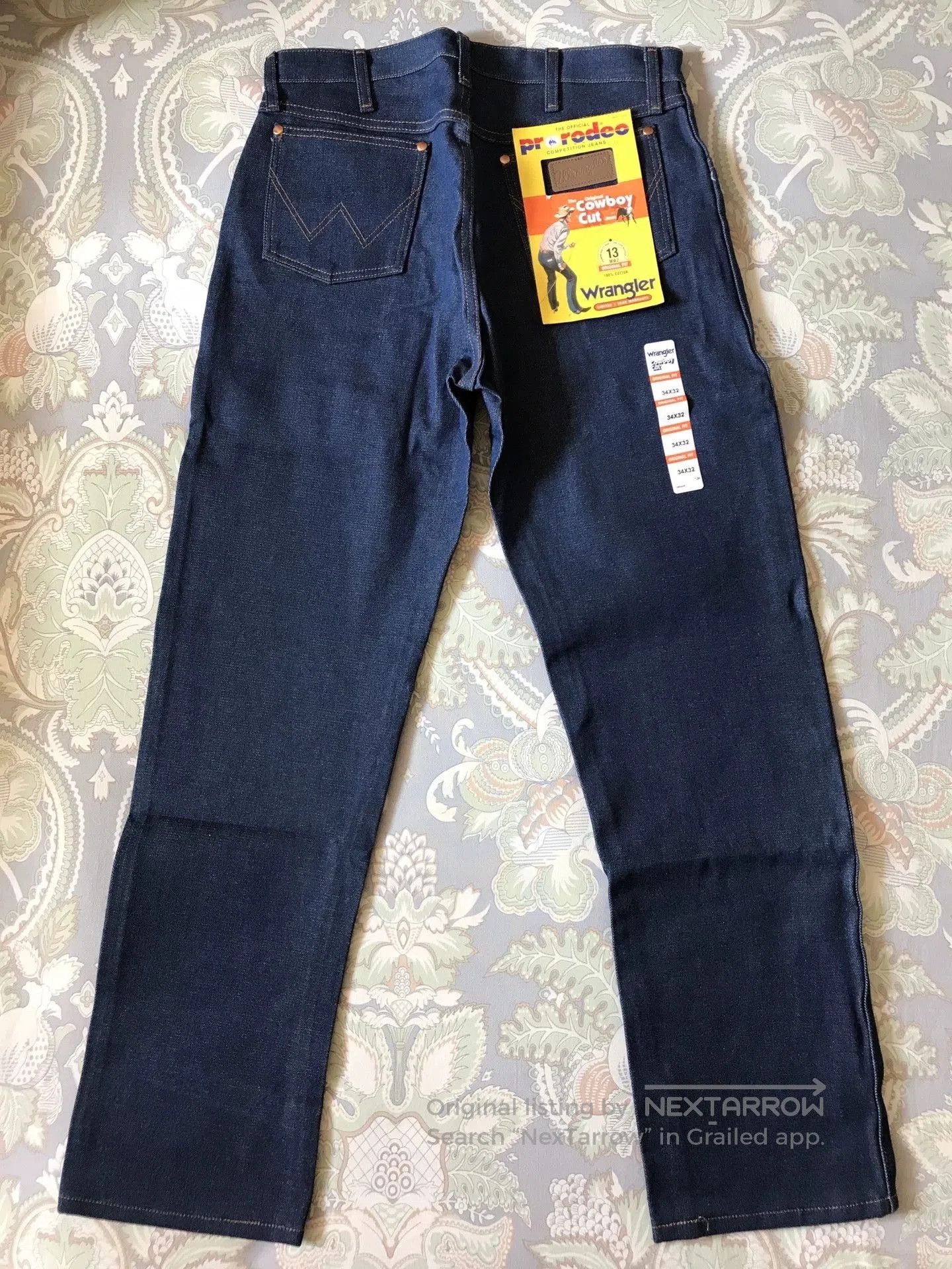 Wrangler Wrangler 13MWZ Raw Denim Jeans W34L32. Size US 34 / EU 50 - 3 Thumbnail