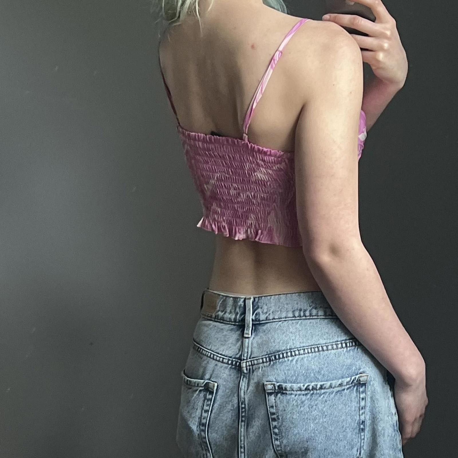 Other Pink & white marble print lace trim cami top Size S / US 4 / IT 40 - 6 Thumbnail