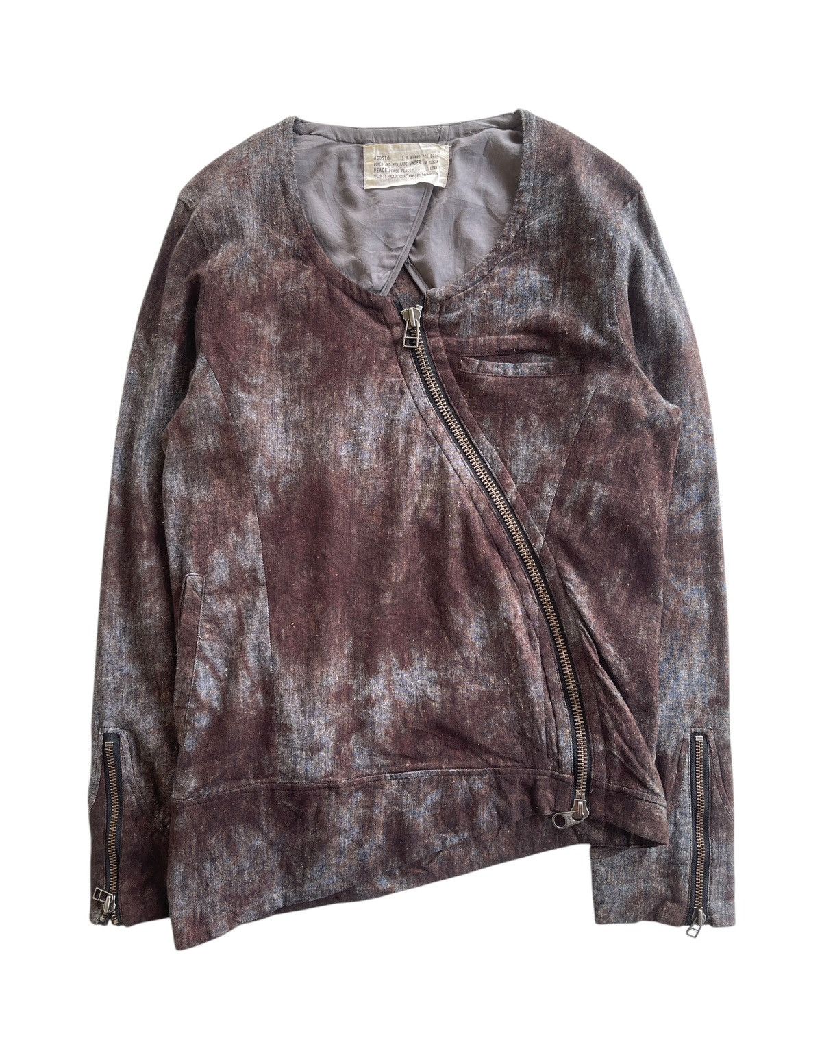 Japanese Brand Agosto Rockabilly Asymmetrical Zip Up Jacket Size US M / EU 48-50 / 2 - 2 Thumbnail