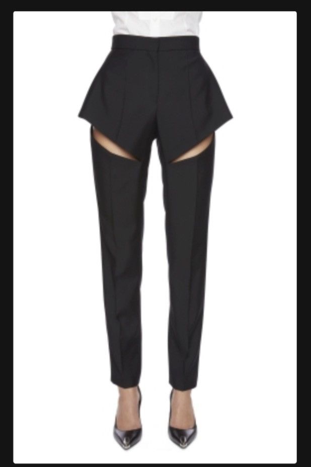 Alexander McQueen Alexander McQueen Cut-out Trousers Size 27" / US 4 / IT 40 - 1 Thumbnail