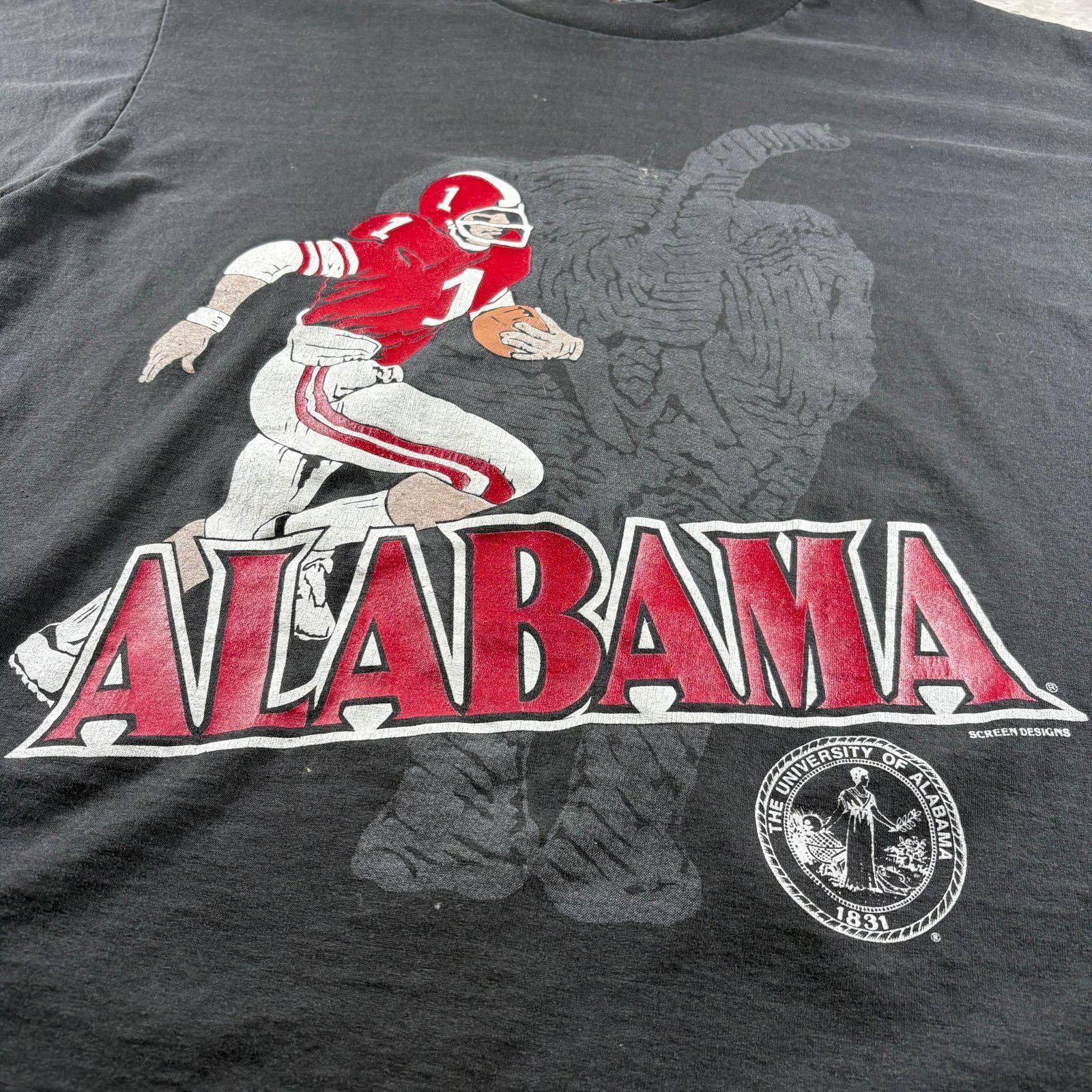 Hanes Vintage 80s Alabama football tee Size US XL / EU 56 / 4 - 7 Thumbnail