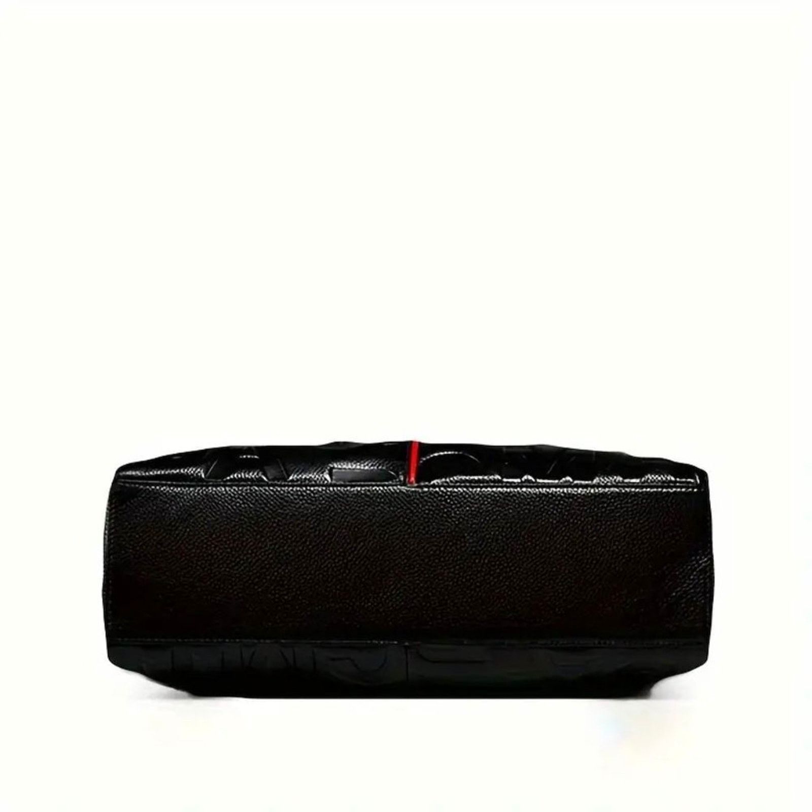 Other Genuine Leather Letter Embossed Tote Bag - Black/Red Size ONE SIZE - 4 Thumbnail