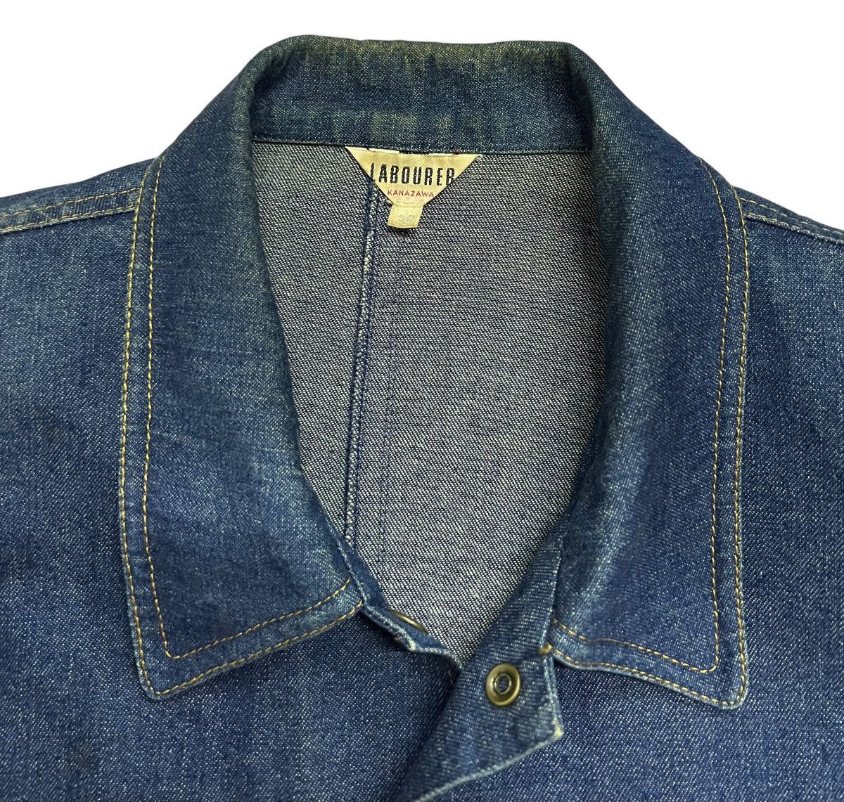 Japanese Brand 80s VINTAGE LABOURER KANAZAWA DENIM JACKET Size US M / EU 48-50 / 2 - 7 Thumbnail