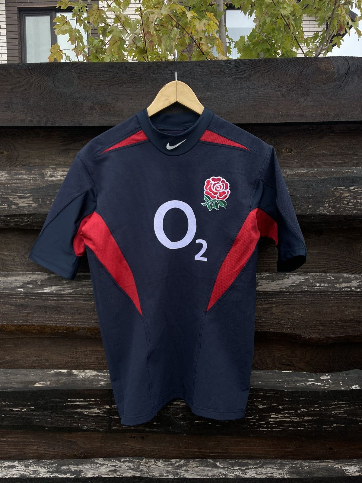 Nike × Vintage Y2K Nike England Rugby drill jersey vintage center logo rare Size US L / EU 52-54 / 3 - 6 Thumbnail