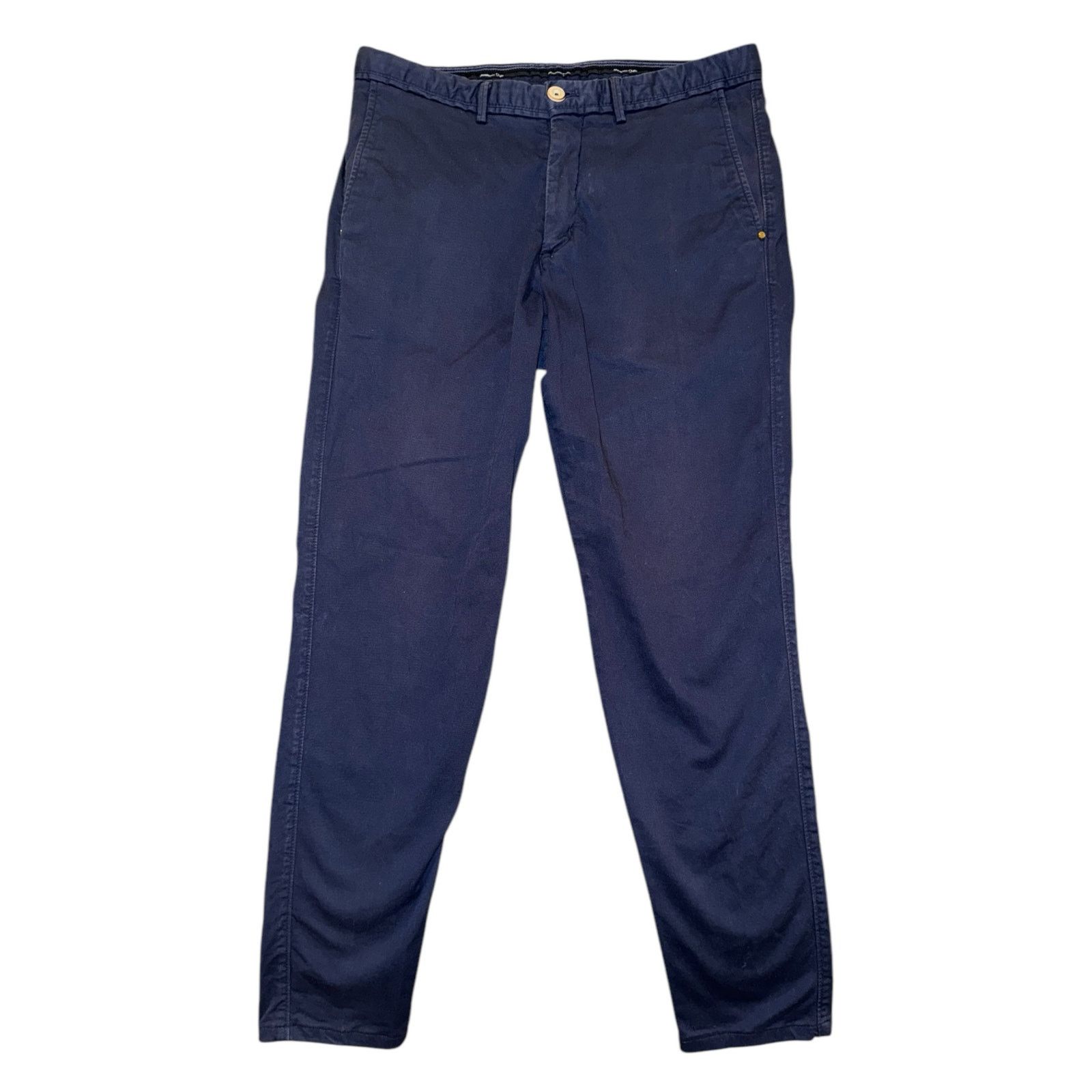 Massimo Dutti Massimo Dutti Men’s US 31 Navy Blue Slim Fit Chino Pants Size US 31 - 2 Thumbnail