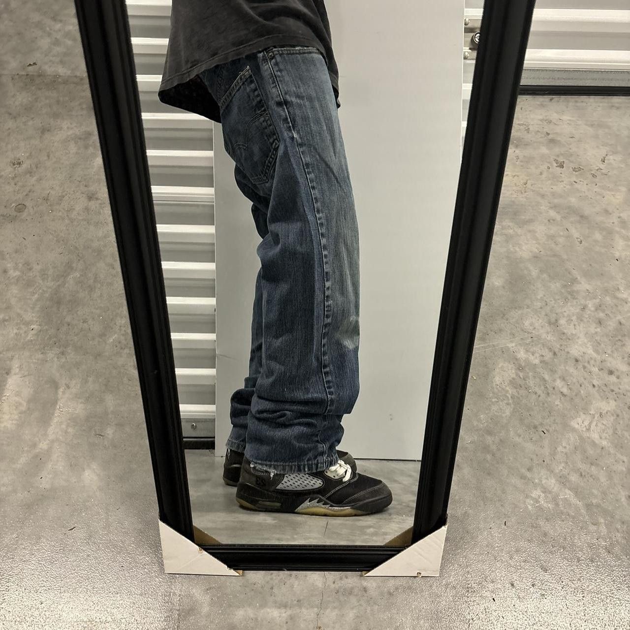 Levi's × Vintage Crazy Vintage Y2K/2000s Grunge Levi’s Dark Wash Distressed Denim Jeans! Size US 34 / EU 50 - 2 Thumbnail