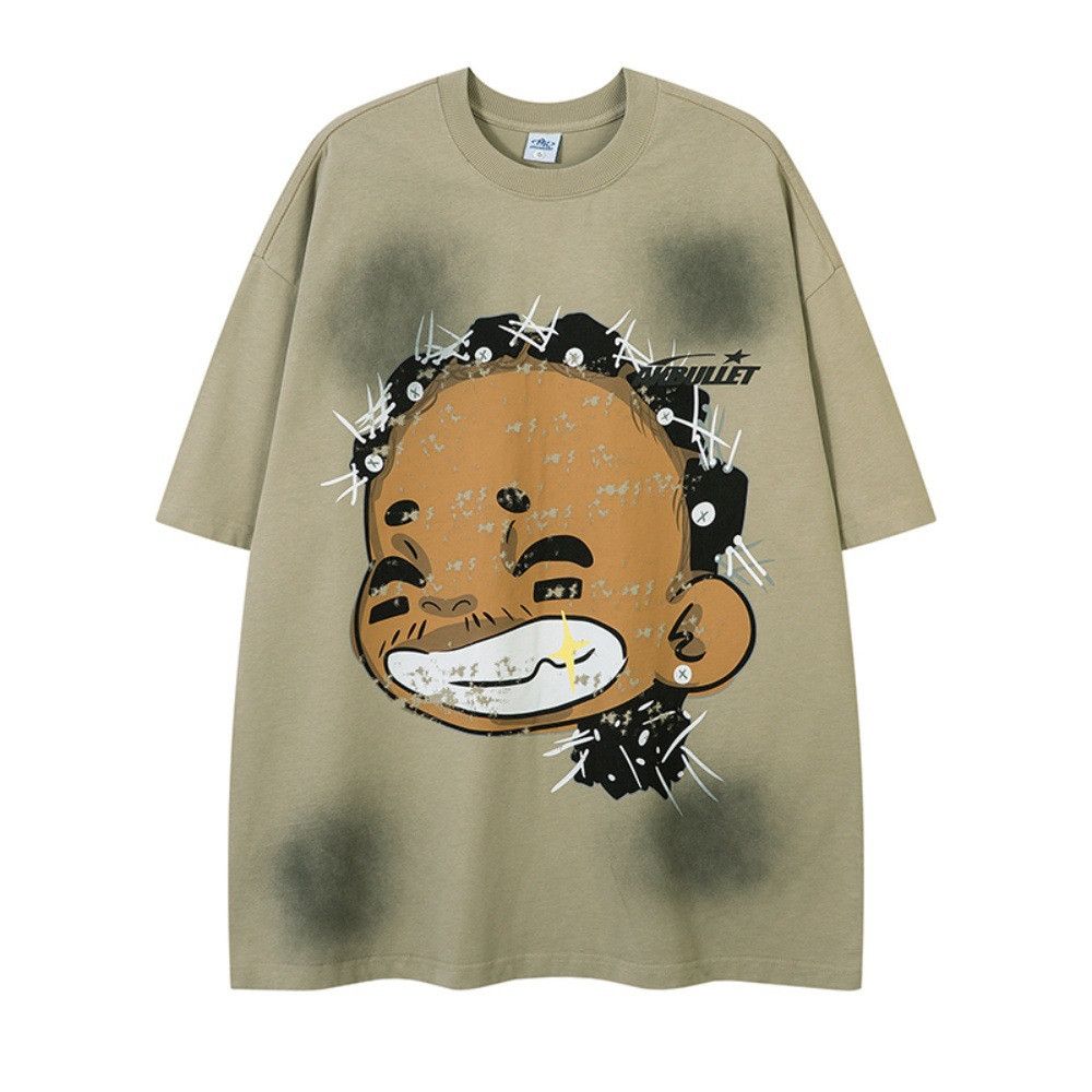 Japanese Brand × Vintage Funny cartoon print hip-hop distressed T-shirt Size US M / EU 48-50 / 2 - 1 Thumbnail