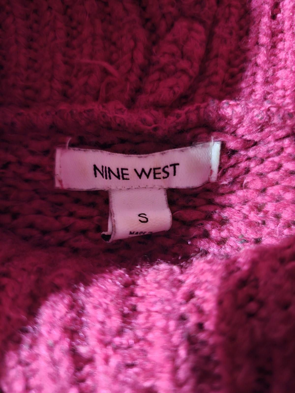 Nine West Nine West Pink Cable Knit Cowlneck Sweater Small Size S / US 4 / IT 40 - 3 Thumbnail