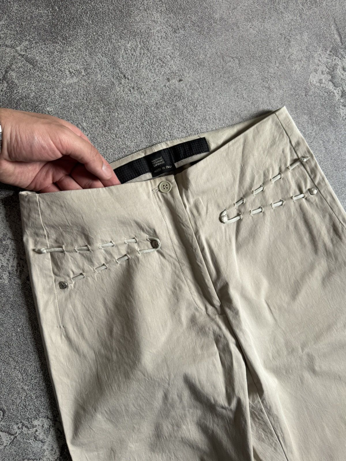 Marithe + Francois Girbaud Marithe Francois Girbaud Beige Pants Lace Detail Size IT 42 Size 28" / US 6 / IT 42 - 7 Thumbnail