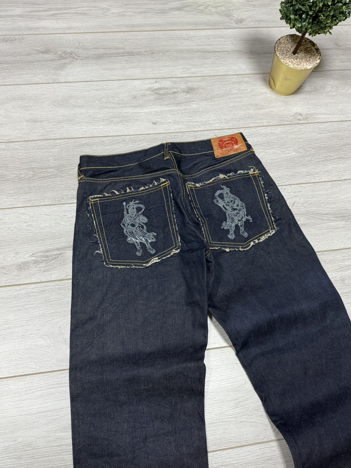 Red Monkey Red Monkey Company samurai RMC waves Japanese denim jeans Size US 36 / EU 52 - 3 Thumbnail