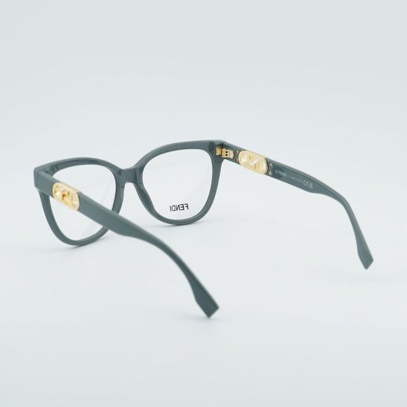 Fendi Fendi FE50093I 020 Eyeglasses Grey 54mm Square Frame Size ONE SIZE - 3 Thumbnail