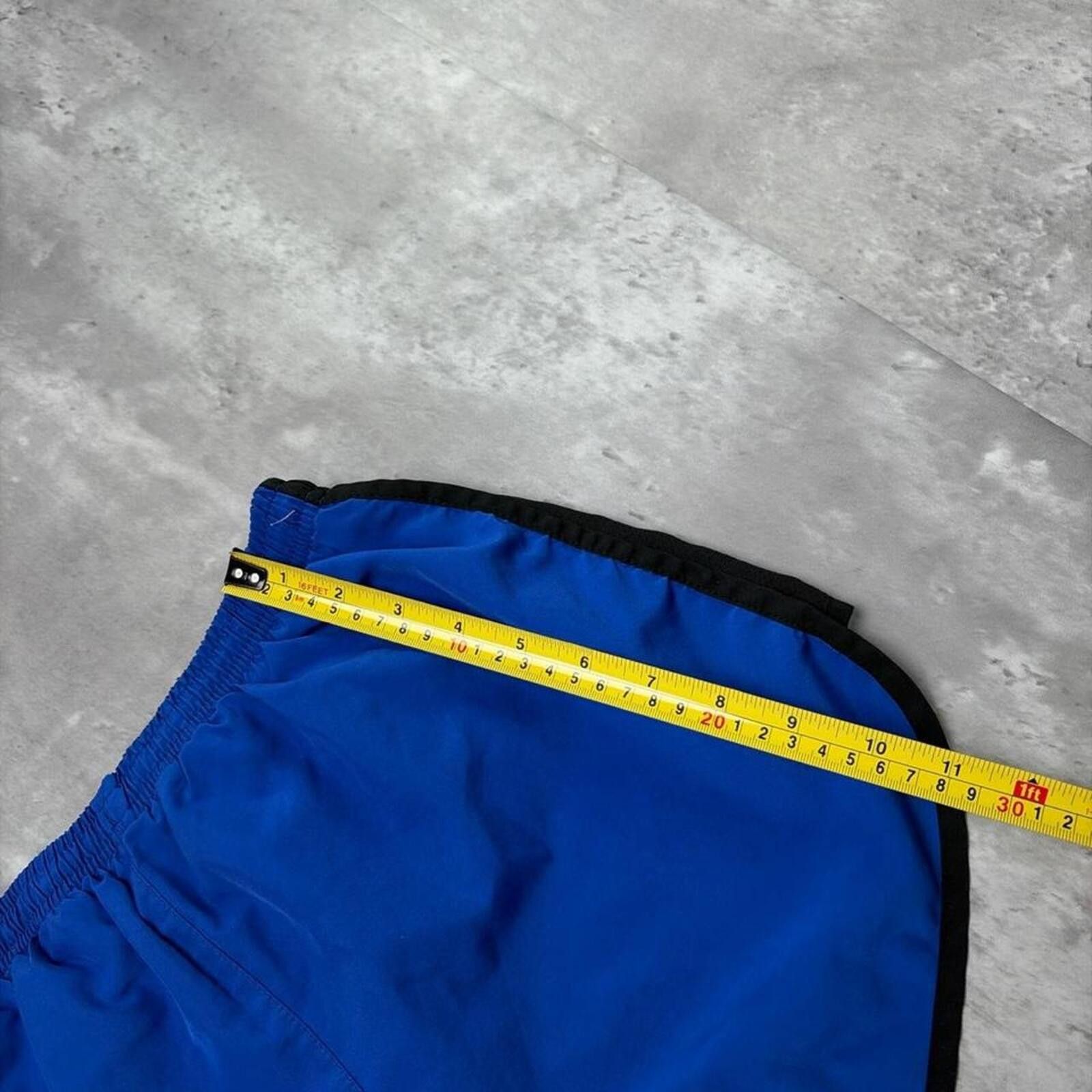 Nike Y2K Blue Nike Swoosh Grunge Mini Dri Fit Running Shorts Size 28" / US 6 / IT 42 - 7 Thumbnail