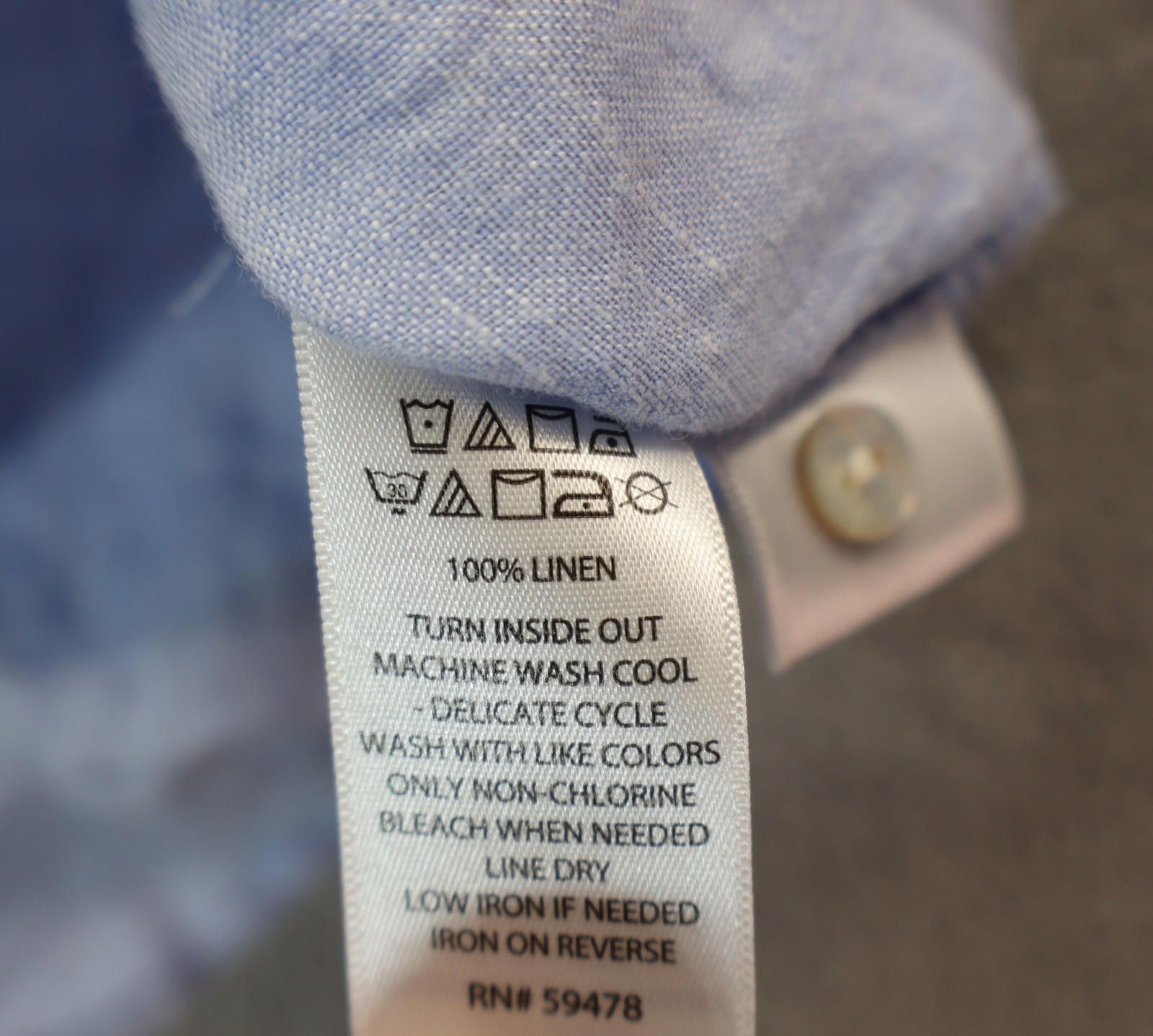 Other C&C California Shirt Women Medium Blue Linen Long Roll Tab Size M / US 6-8 / IT 42-44 - 6 Thumbnail