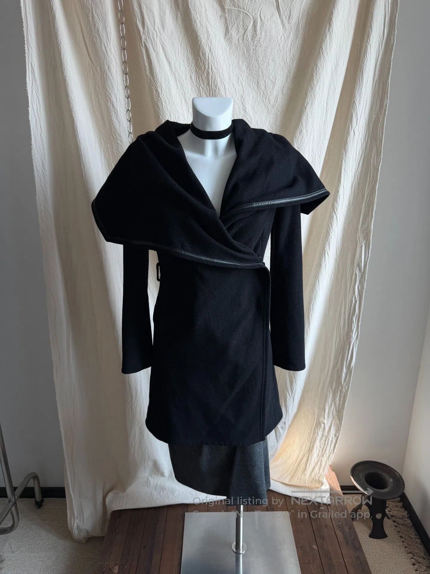 Paoloni PAOLAFRANI Shawl Collar Wool Coat. Size M / US 6-8 / IT 42-44 - 5 Thumbnail