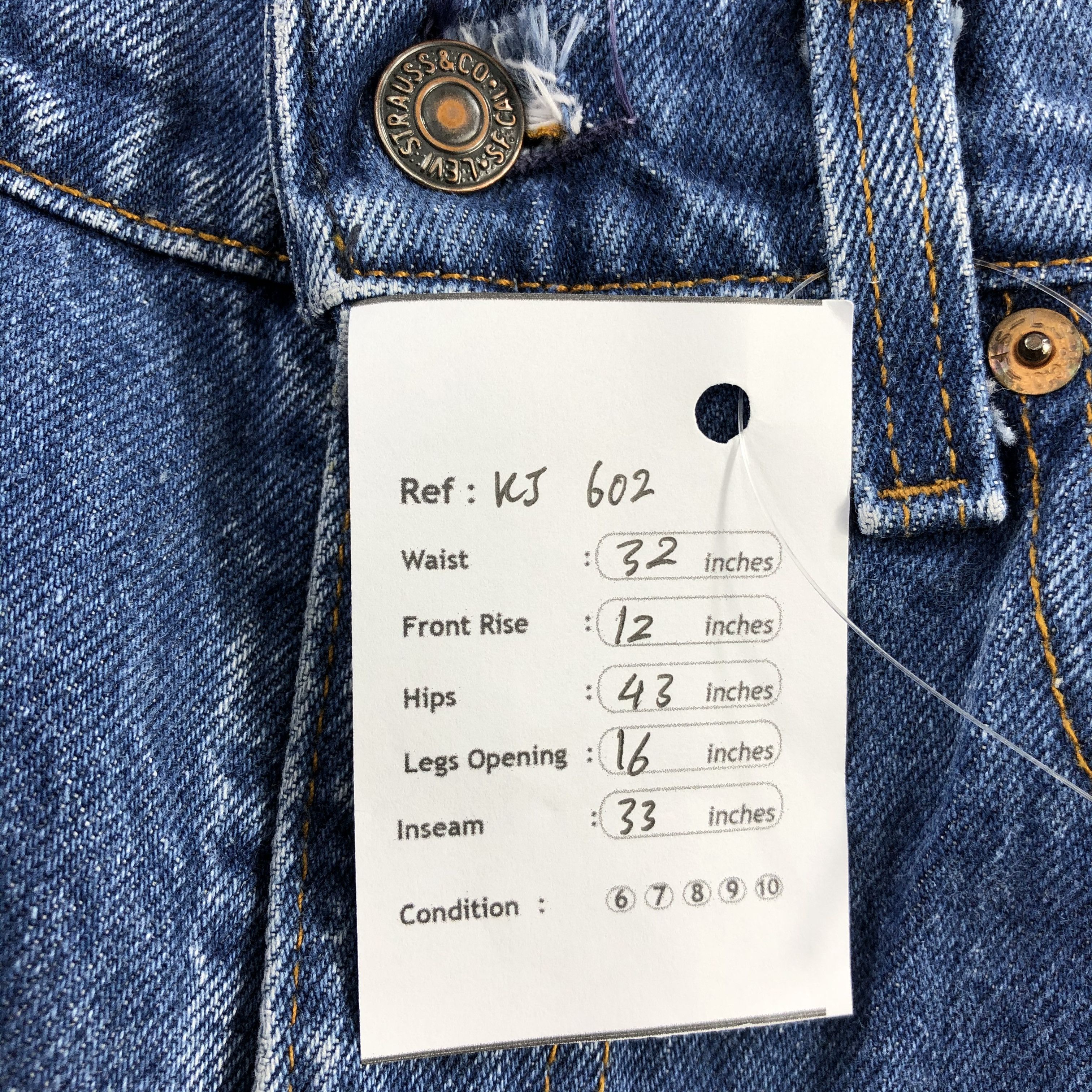 Levi's Vintage Levi's 505 Jeans Blue Wash Denim KJ602 Size US 30 / EU 46 - 10 Thumbnail