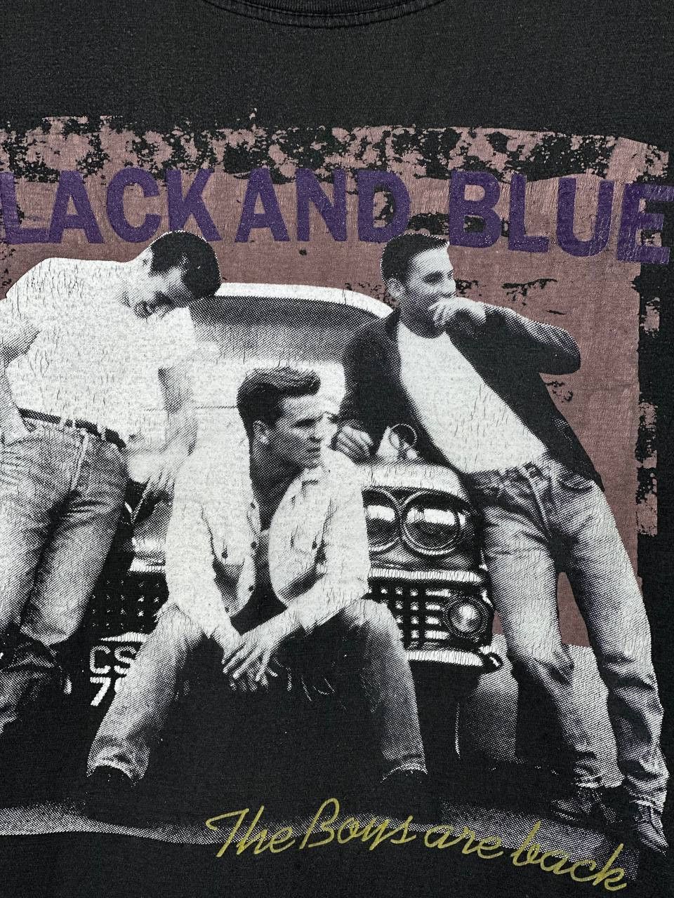 Vintage Vintage Backstreet Boys 1998 Black And Blue tour tee Size US L / EU 52-54 / 3 - 8 Thumbnail