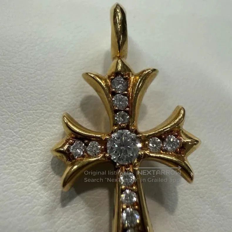Chrome Hearts Chrome Hearts 22K Tiny Cross Pendant. Size ONE SIZE - 4 Thumbnail