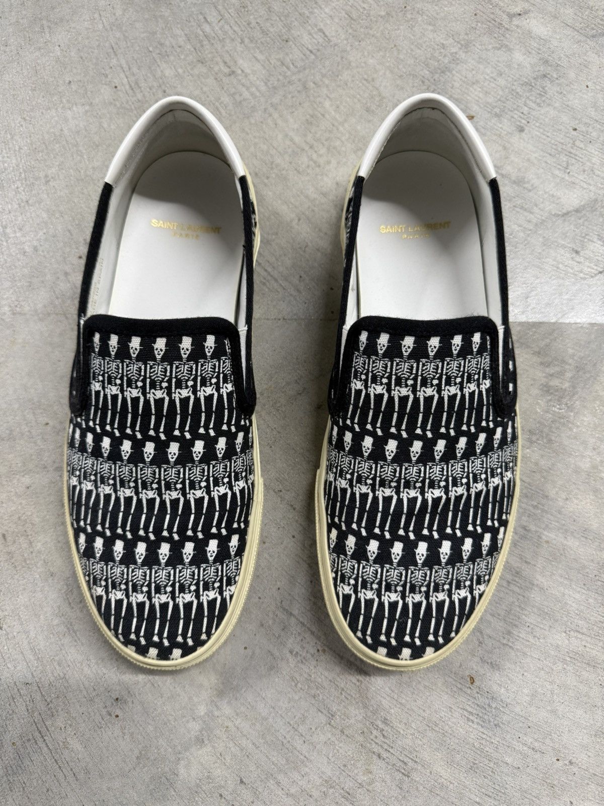 Saint Laurent Paris Saint Laurent Skeleton Slip On Sneakers