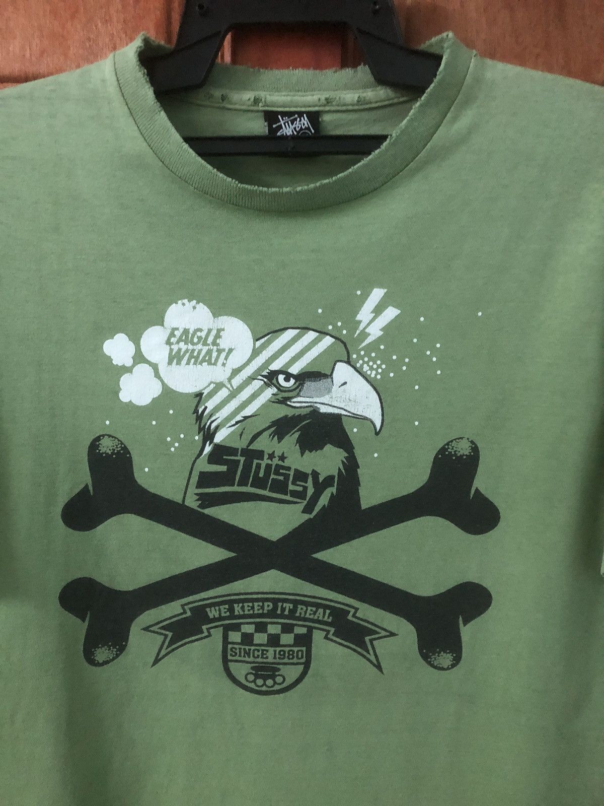 Stussy × Vintage Vintage Stussy Eagle Distressed Tee Size US M / EU 48-50 / 2 - 2 Thumbnail