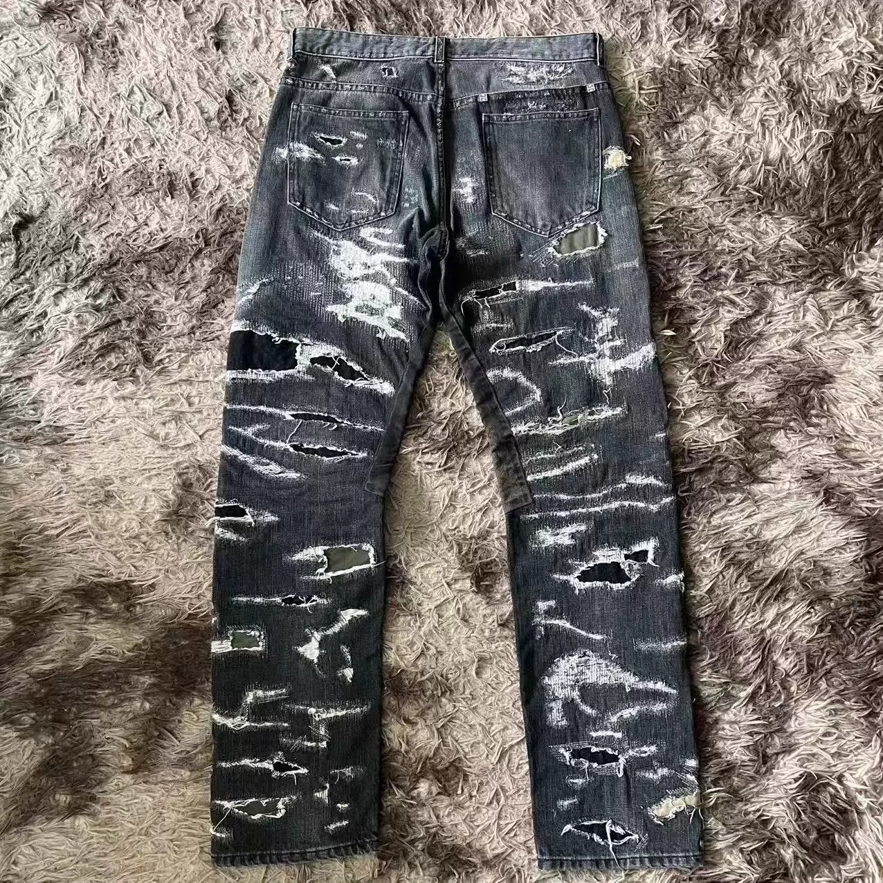 Givenchy Givenchy Boro Black Denim Distressed Jeans Travis Scott 34 Size US 34 / EU 50 - 2 Thumbnail