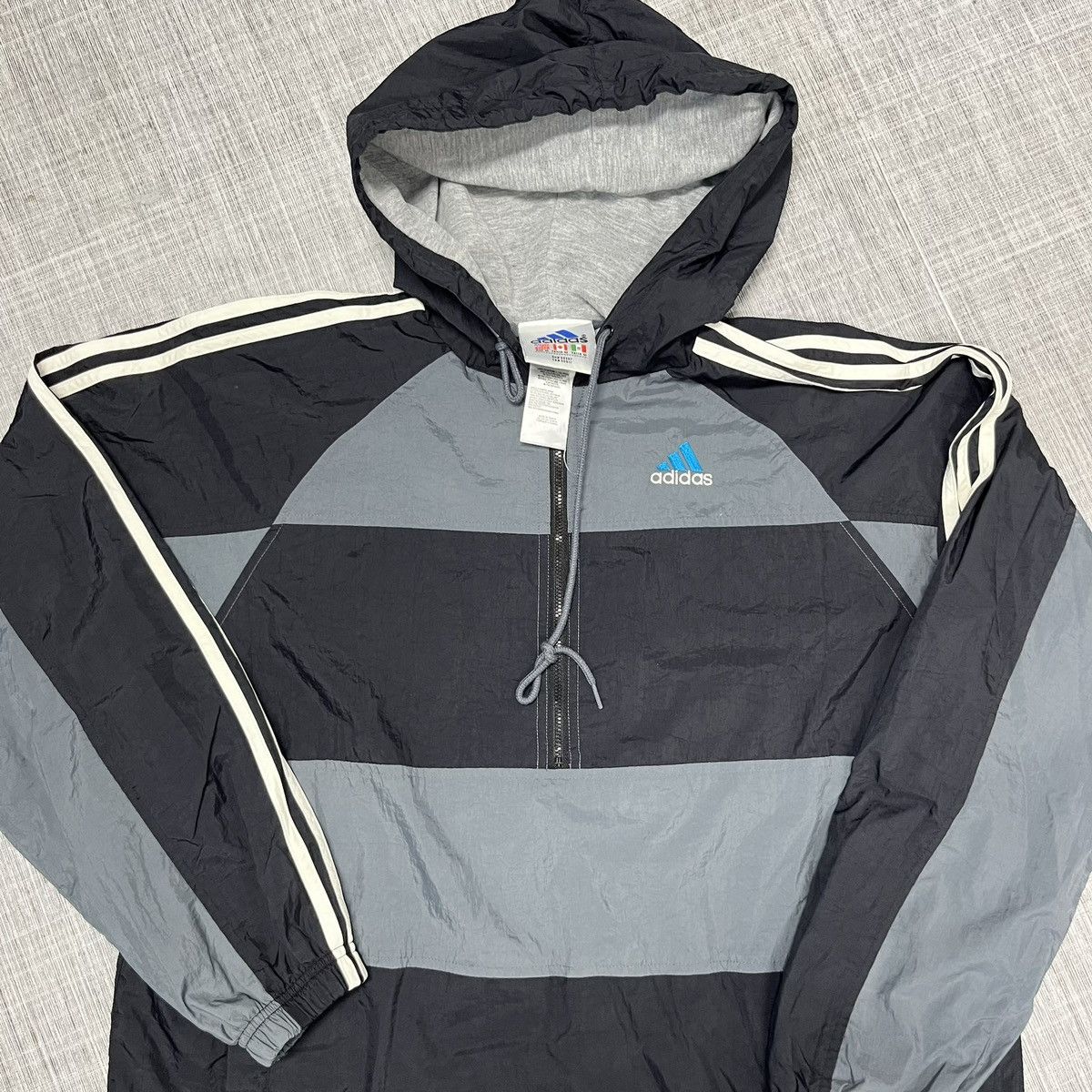 Adidas × Vintage VTG 90s Adidas Quarter Zip Windbreaker Size US M / EU 48-50 / 2 - 2 Thumbnail