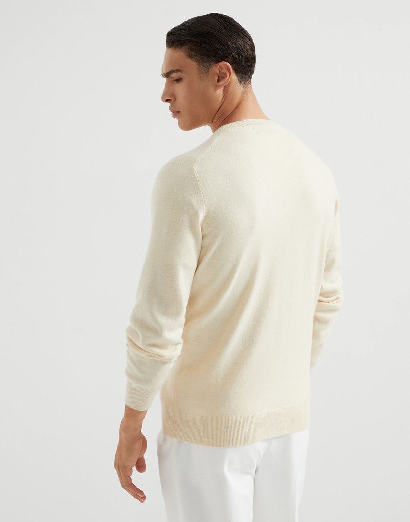 Brunello Cucinelli o1la1rc1a0326 Cashmere Sweater in Ivory Size US S / EU 44-46 / 1 - 2 Thumbnail
