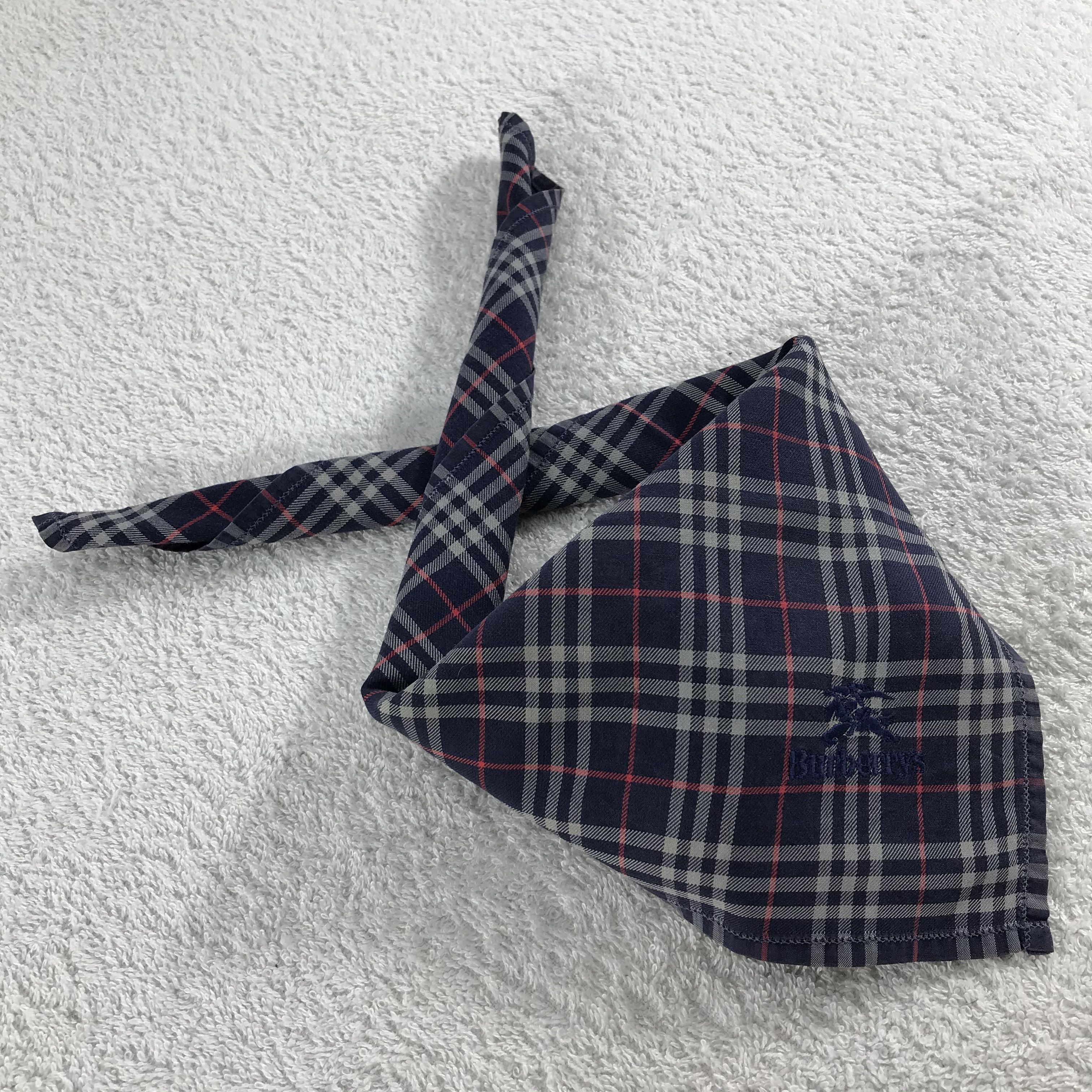 Burberry × Vintage Burberry Bandana / Handkerchief / Neckerchief - S352 Size ONE SIZE - 4 Thumbnail