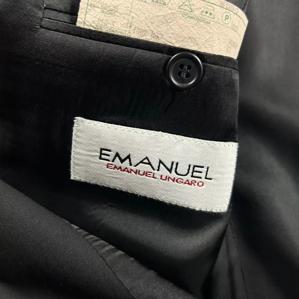 Emanuel Ungaro Emanuel Ungaro Blazer Mens 44L Jacket 3 Buttons 100% Wool Size 44L - 6 Thumbnail