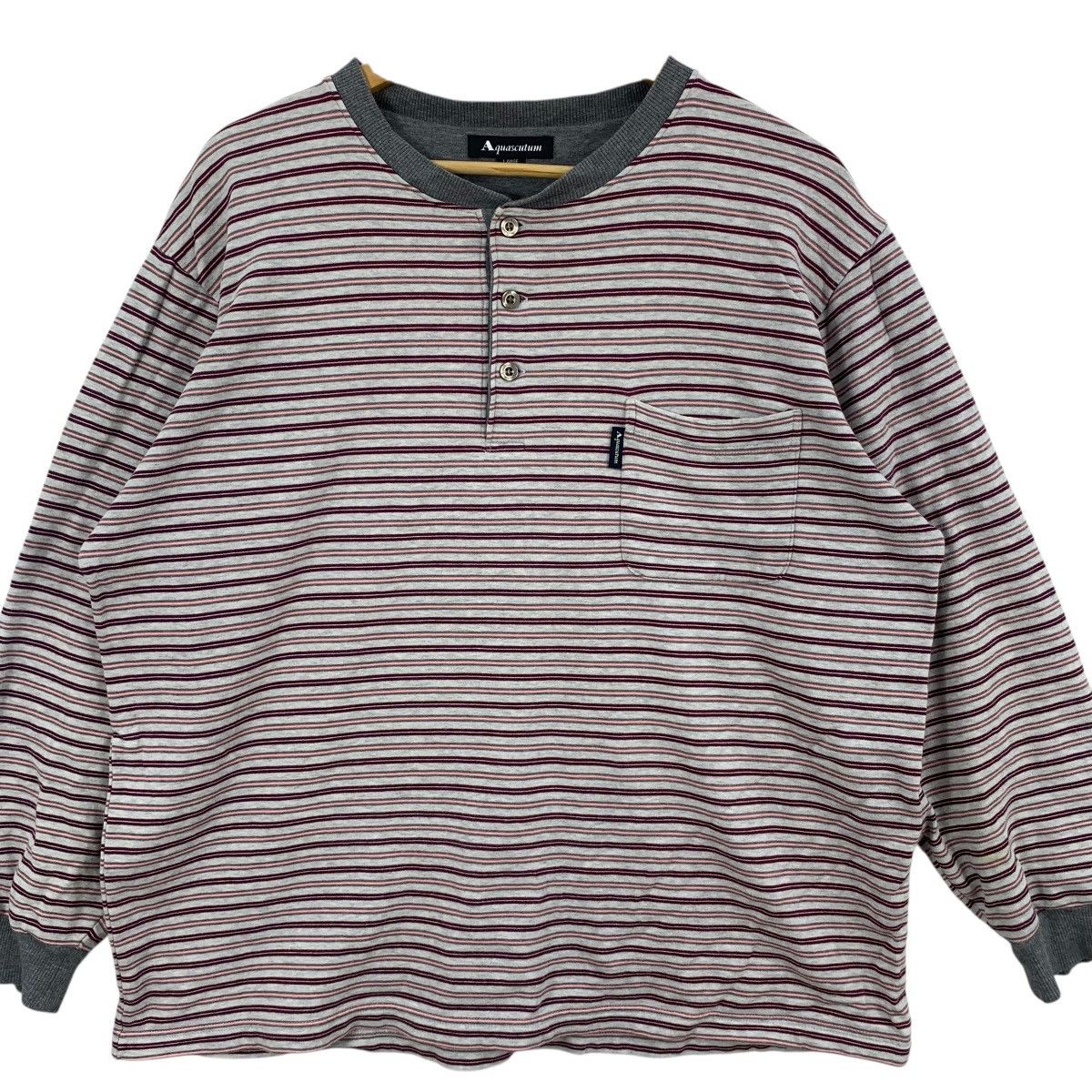 Aquascutum Vintage AQUASCUTUM LONDON Striped Baggy Sweatshirt Size XL / US 12-14 / IT 48-50 - 4 Thumbnail